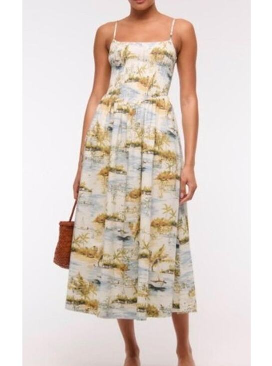 Abercrombie & Fitch Dresses & Skirts - NWT Abercrombie & Fitch Sydney Smocked Dipped-Waist Midi Dress Size X-Large